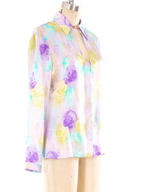 Gianni Versace Pastel Floral Skirt Ensemble Suit arcadeshops.com