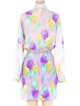 Gianni Versace Pastel Floral Skirt Ensemble Suit arcadeshops.com