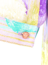 Gianni Versace Pastel Floral Skirt Ensemble Suit arcadeshops.com