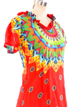 WLT Psychedelic Printed Gauze Mini Dress Dress arcadeshops.com