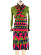 Roberta di Camerino Graphic Printed Shirt Dress Dress arcadeshops.com