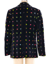 Mr. Dino Floral Printed Velvet Pant Suit Suit arcadeshops.com