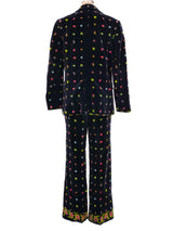 Mr. Dino Floral Printed Velvet Pant Suit Suit arcadeshops.com