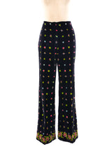 Mr. Dino Floral Printed Velvet Pant Suit Suit arcadeshops.com