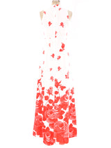 Rose Printed Maxi Dress with Jacket Dress arcadeshops.com