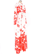 Rose Printed Maxi Dress with Jacket Dress arcadeshops.com
