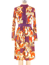 Graphic Printed Jersey Dress Dress arcadeshops.com