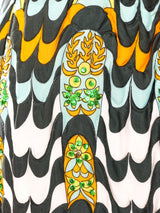 Quilted Wave Pattern Maxi Skirt Dress arcadeshops.com