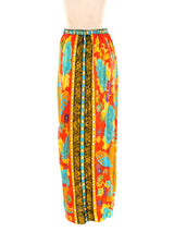 Koi Printed Jersey Maxi Skirt Bottom arcadeshops.com