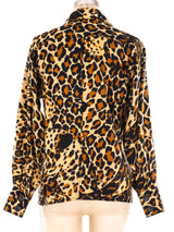 1986 Yves Saint Laurent Leopard Printed Shirt Top arcadeshops.com