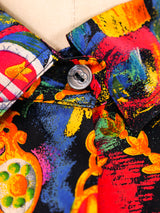 Gucci Chain Printed Silk Blouse Top arcadeshops.com