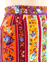 Kenzo Printed Velvet Mini Skirt Bottom arcadeshops.com