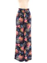 1970's Floral Printed Pants Bottom arcadeshops.com