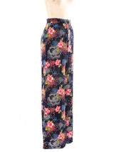1970's Floral Printed Pants Bottom arcadeshops.com