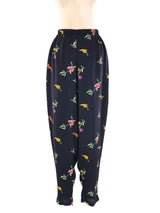 Norma Kamali Floral Printed Pants Bottom arcadeshops.com