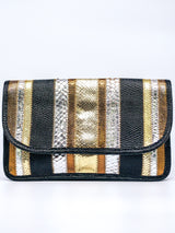 Carlos Falchi Patchwork Envelope Clutch Accessory arcadeshops.com