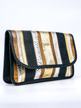 Carlos Falchi Patchwork Envelope Clutch Accessory arcadeshops.com