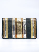 Carlos Falchi Patchwork Envelope Clutch Accessory arcadeshops.com