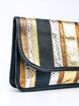 Carlos Falchi Patchwork Envelope Clutch Accessory arcadeshops.com