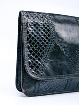 Carlos Falchi Patchwork Envelope Clutch Accessory arcadeshops.com