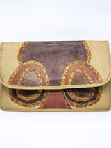 Carlos Falchi Patchwork Envelope Clutch Accessory arcadeshops.com