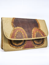 Carlos Falchi Patchwork Envelope Clutch Accessory arcadeshops.com