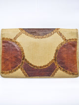 Carlos Falchi Patchwork Envelope Clutch Accessory arcadeshops.com