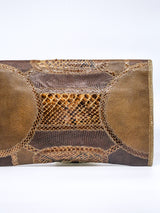 Carlos Falchi Patchwork Envelope Clutch Accessory arcadeshops.com