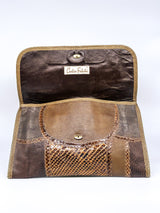 Carlos Falchi Patchwork Envelope Clutch Accessory arcadeshops.com