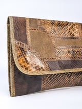 Carlos Falchi Patchwork Envelope Clutch Accessory arcadeshops.com