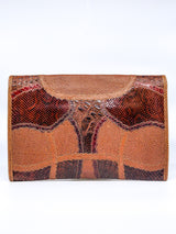 Carlos Falchi Patchwork Envelope Clutch Accessory arcadeshops.com