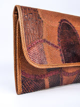 Carlos Falchi Patchwork Envelope Clutch Accessory arcadeshops.com