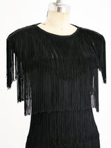 Fringed Sleeveless Dress Dress arcadeshops.com