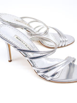 Manolo Blahnik Silver Heeled Sandal Accessory arcadeshops.com