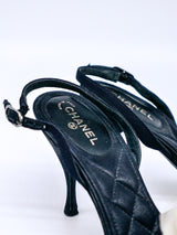 Chanel Camellia Slingback Sandal, 37.5 Accessory arcadeshops.com