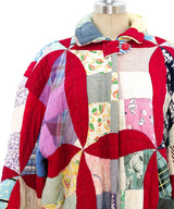 Quilted Patchwork Zip Front Jacket Jacket arcadeshops.com