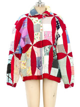 Quilted Patchwork Zip Front Jacket Jacket arcadeshops.com