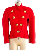 Red Military Inspired Jacket Jacket arcadeshops.com