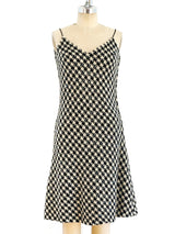 Rhinestone Embellished Houndstooth Dress Dress arcadeshops.com