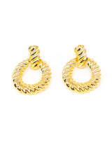 Ribbed Hoop Earrings Accessory arcadeshops.com