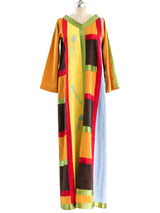 Ribbon Trimmed Patchwork Caftan Dress arcadeshops.com