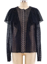 Lanvin Eyelet Button Front Top Top arcadeshops.com