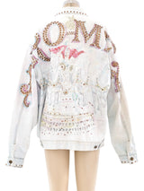 Tony Alamo Painted and Stoned Rome Denim Jacket Jacket arcadeshops.com
