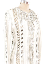 Gianni Versace Fringed Leather Jacket arcadeshops.com