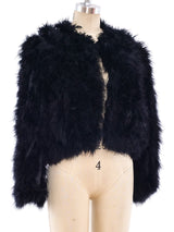 Black Marabou Jacket Jacket arcadeshops.com