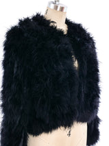 Black Marabou Jacket Jacket arcadeshops.com