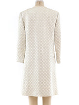 Metallic Silver Brocade Coat Jacket arcadeshops.com