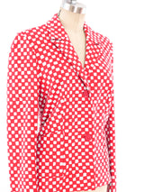 Versus Versace Painted Check Knit Jacket Jacket arcadeshops.com