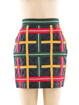 Moschino Zipper Embellished Leather Skirt Bottom arcadeshops.com