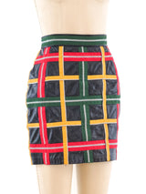 Moschino Zipper Embellished Leather Skirt Bottom arcadeshops.com